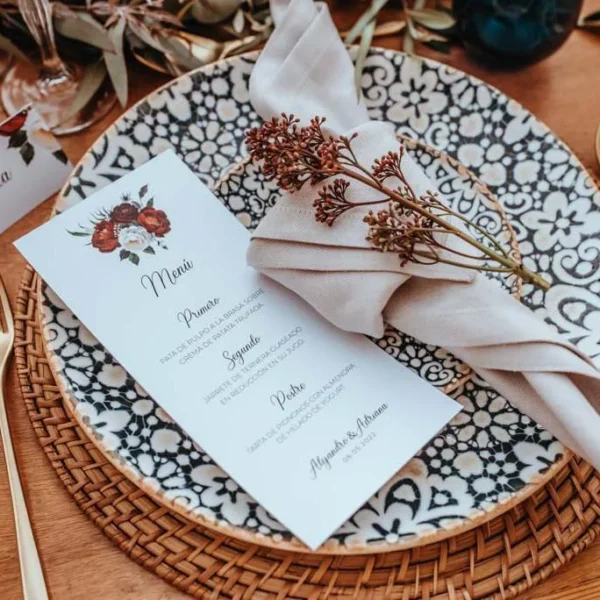 Menús de boda personalizados: fácil y rápido